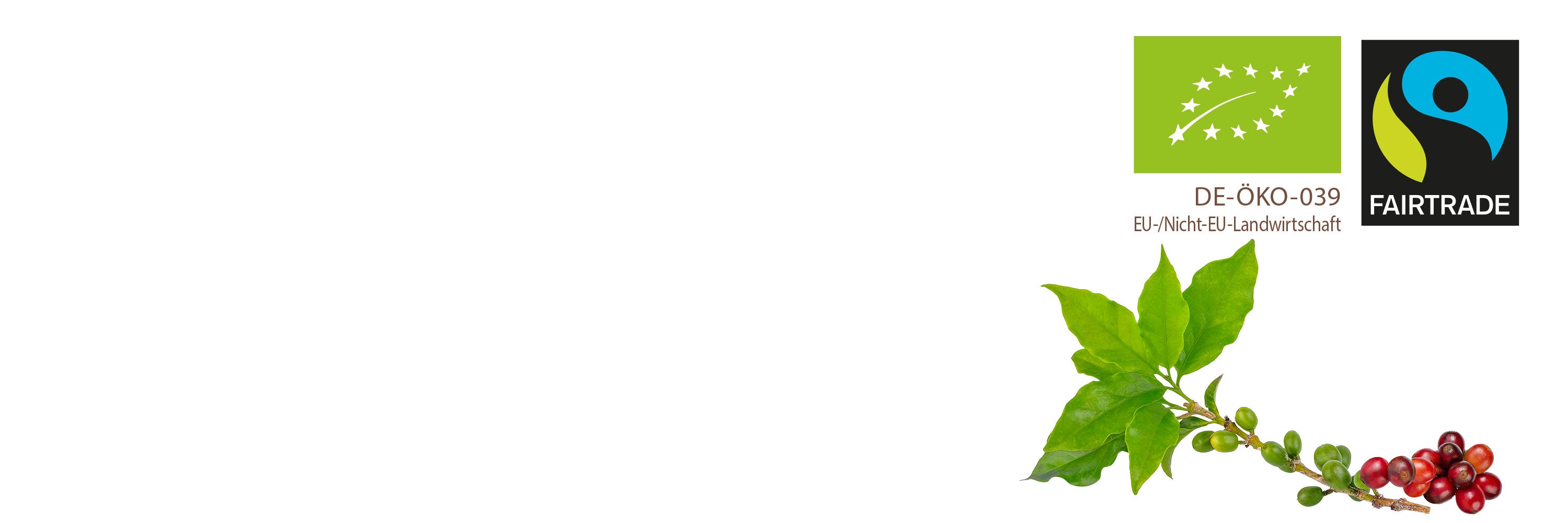 Bio und Fairtrade zertifizierte Produkte