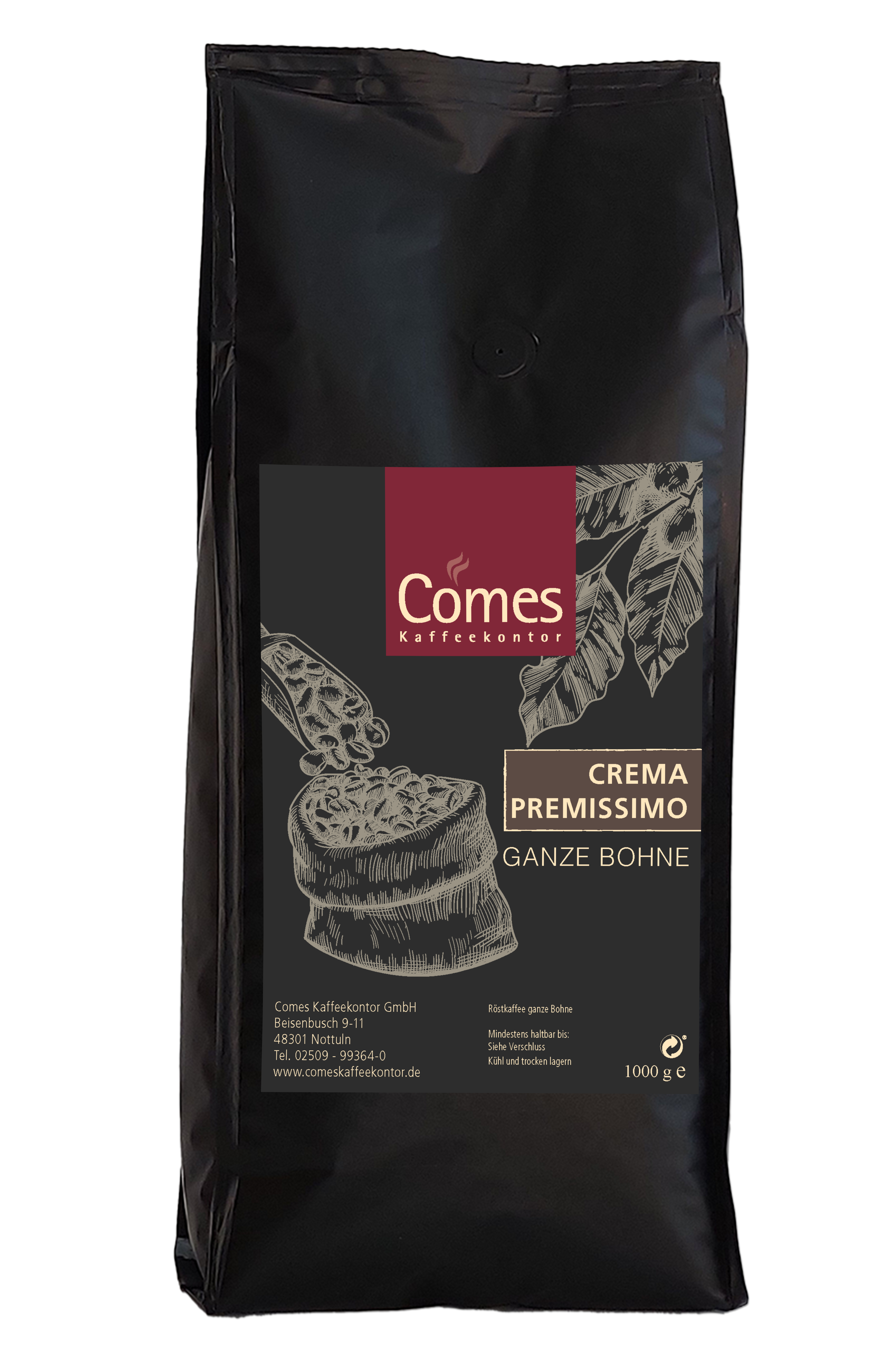 Comcafé Crema Premissimo Comes Kaffeekontor
