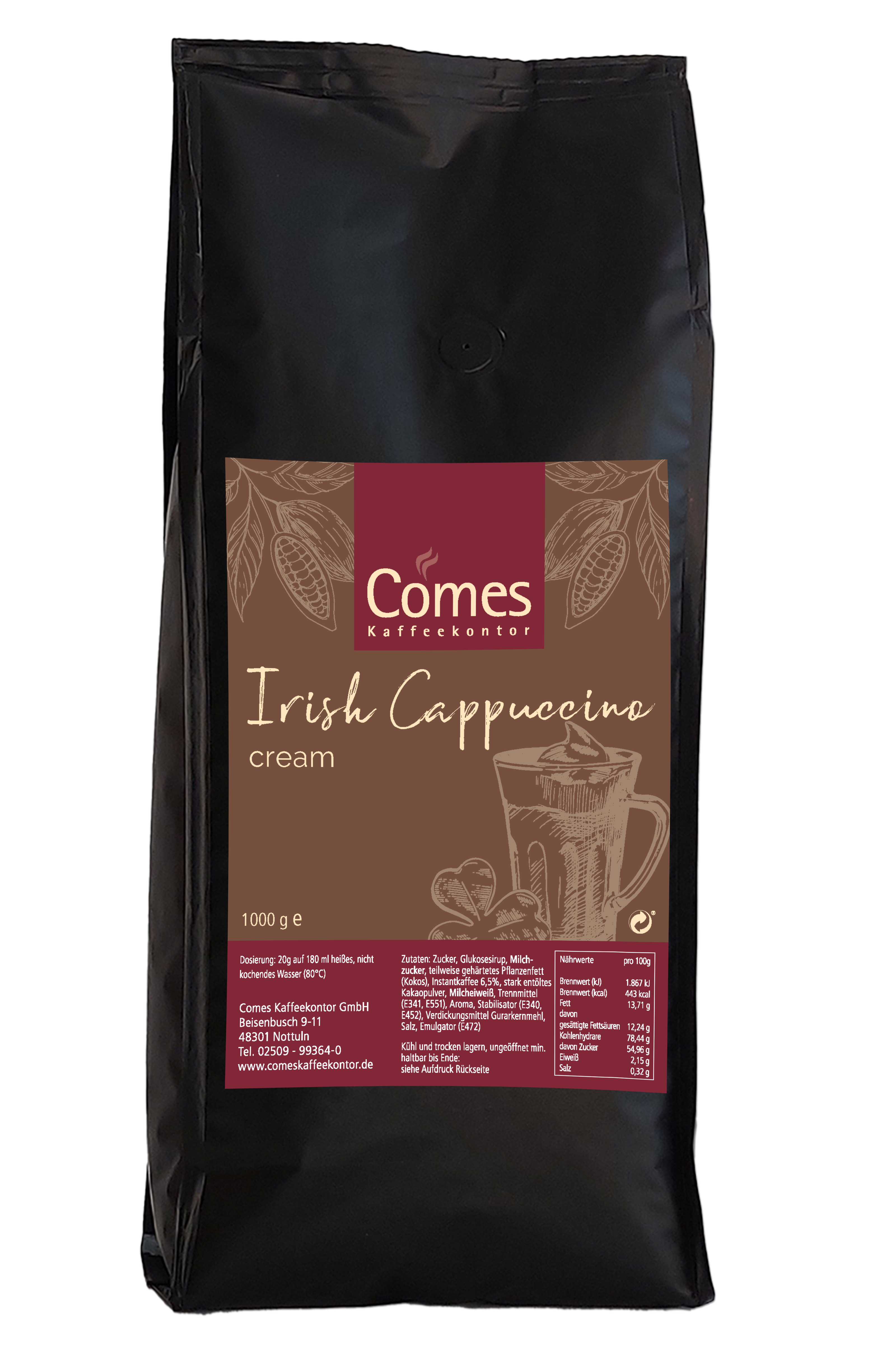 Irish Cappuccino Cream Comes Kaffeekontor