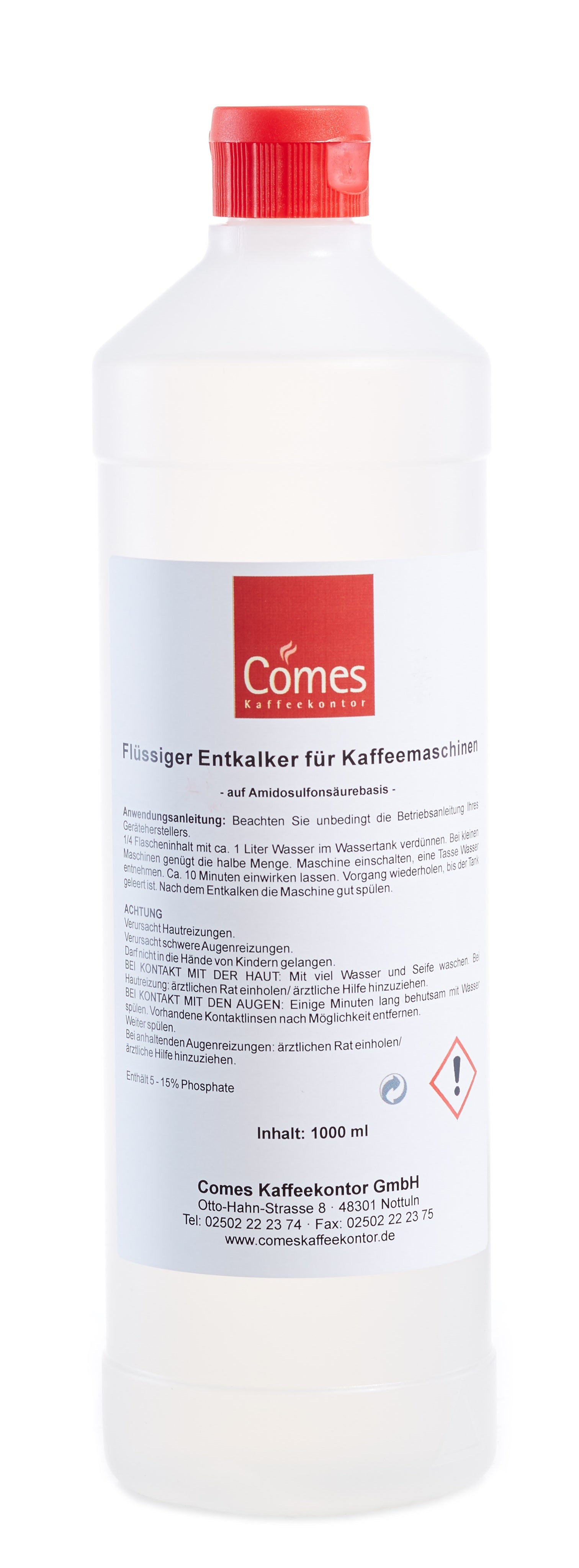 Entkalker Flüssig 1 Liter Comes Kaffeekontor