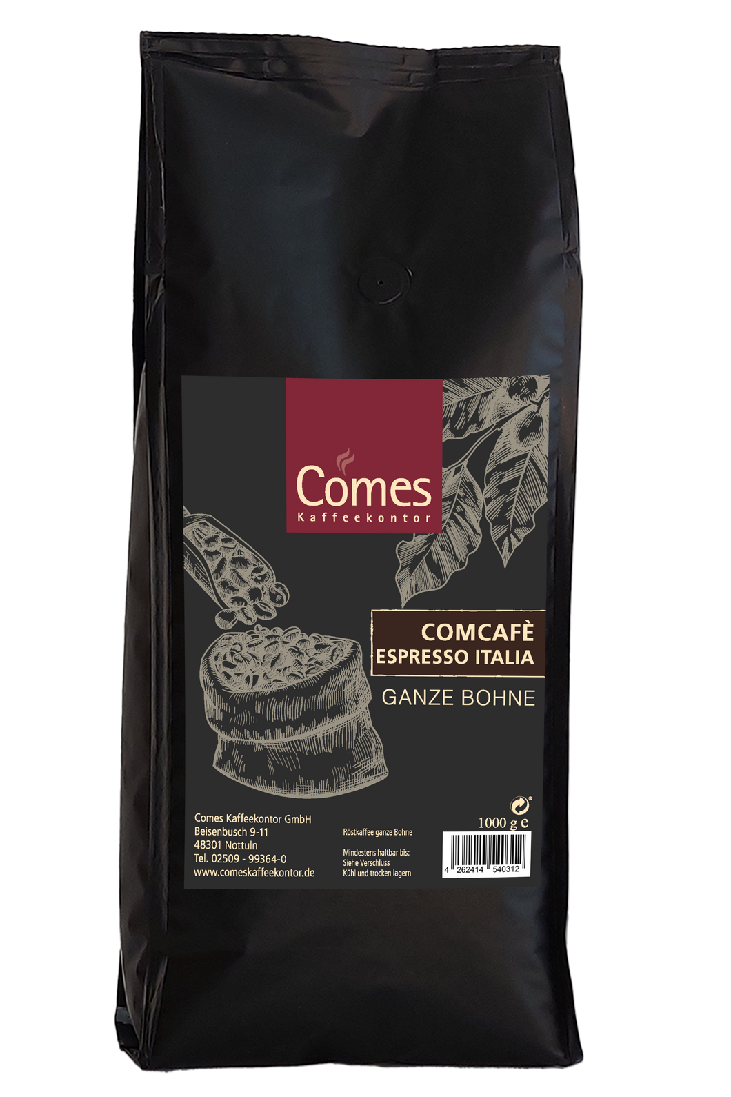 Comcafé Espresso Italia Ganze Bohne