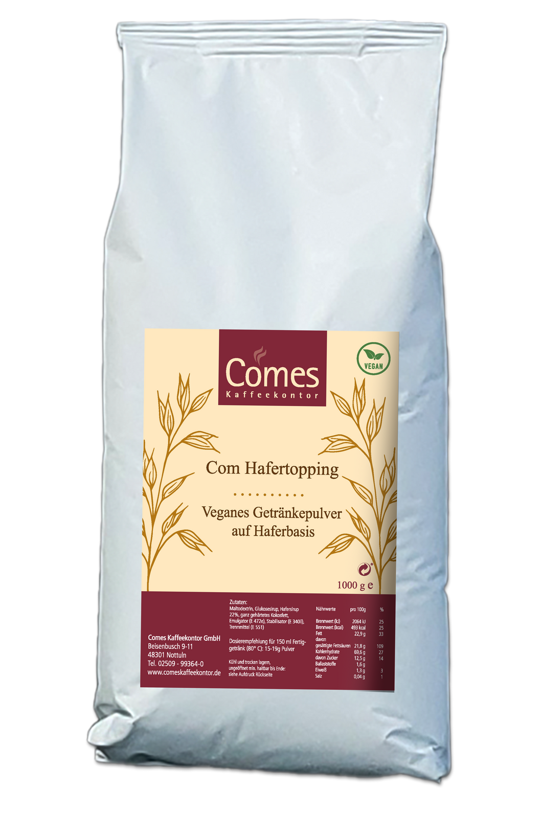 Veganes Topping auf Haferbasis