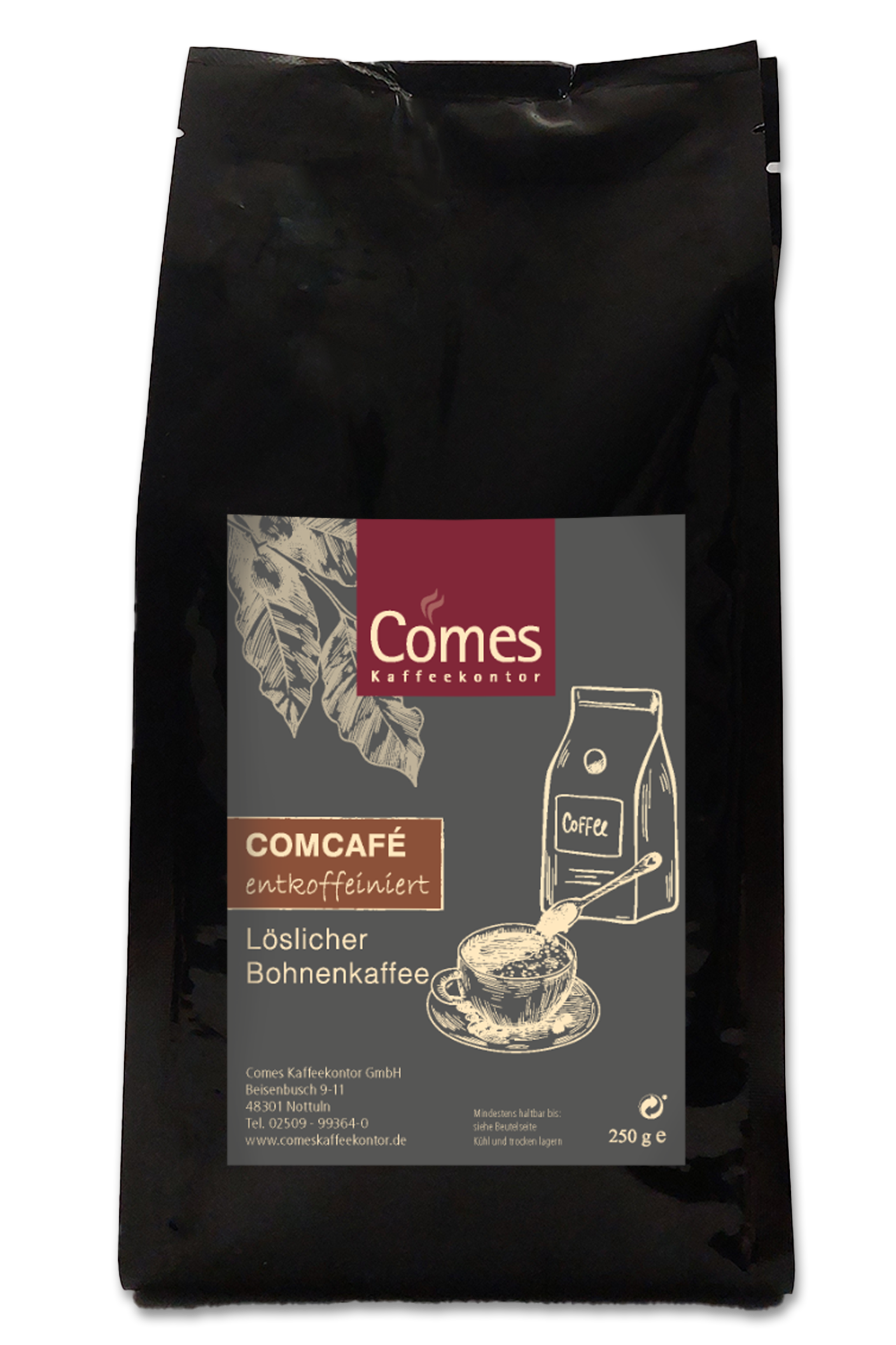 Comcafé Entkoffeniert Löslicher Bohnenkaffee Comes Kaffeekontor