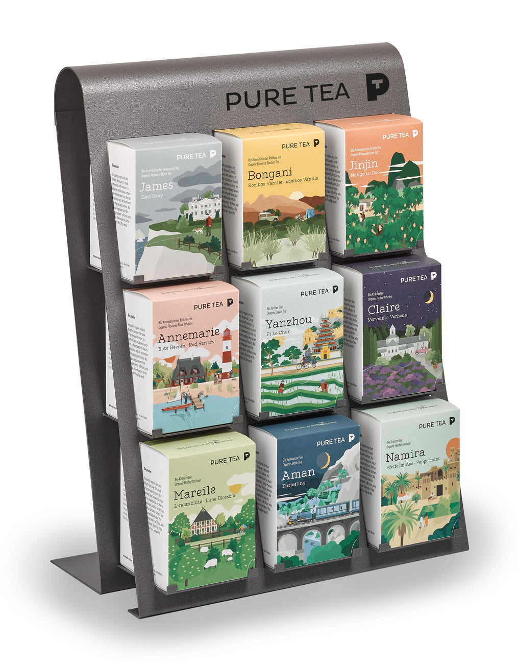 Halterung 9 Pure Tea Packungen